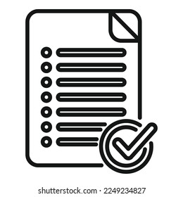 Vector de contorno de icono de control de papel. Captura de pantalla. Vídeo de monitor