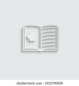 paper cook book icon. recipe book sign