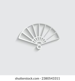 paper cooling fan icon vector logo