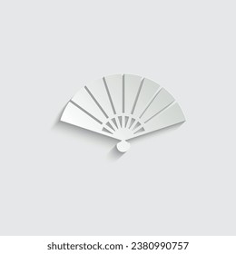 paper cooling fan icon vector logo