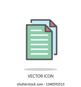 paper copy icon vector