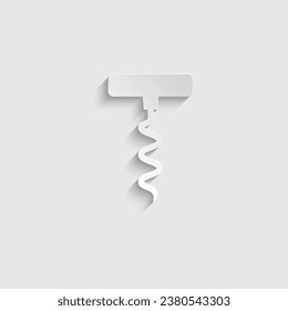 paper corkscrew icon cork opener icon