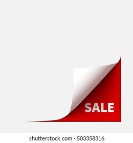 Paper Corner Fold isolated on white background. Realistic vector paper. 