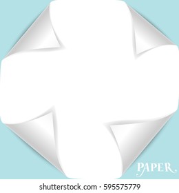 Folds De Esquina De Papel. Ilustración vectorial.
