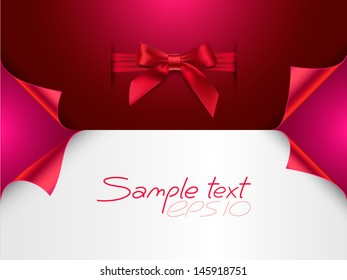 paper with the corners and bow
