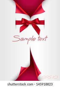 paper with the corners and bow