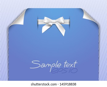 paper with the corners and bow