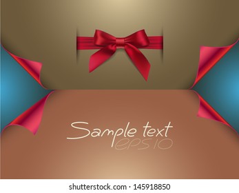 paper with the corners and bow