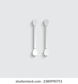 paper Cotton swab icon vector logo