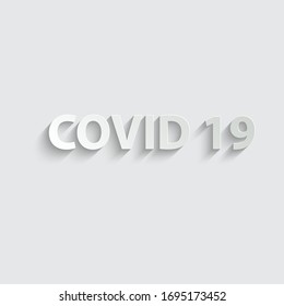 Paper covid 19 icon.  coronavirus sign vector