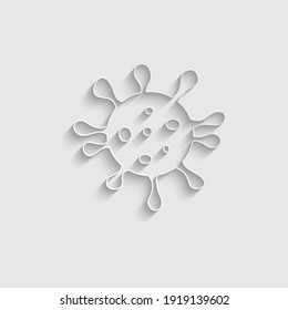 paper covid 19 icon.  coronavirus sign vector