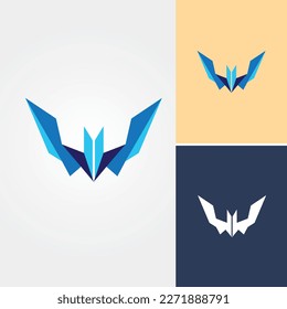 Paper Craft Bat Logo Design