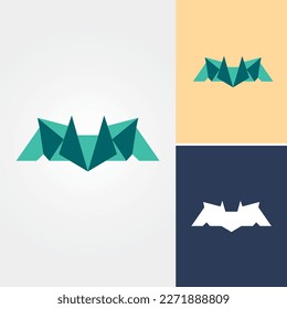 Diseño del logotipo de bata de naves de papel