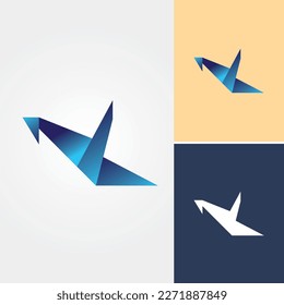 Diseño de pájaro de la nave de papel 