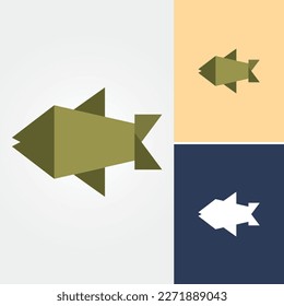 Paper Craft Fish Logo Design