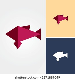 Paper Craft Fish Logo Design