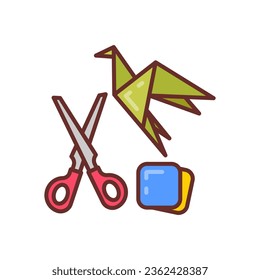 Papier Handwerk Symbol in Vektorgrafik. Illustration