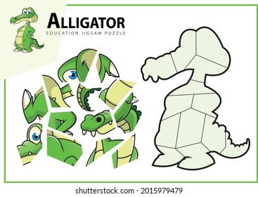 Paper Craft Jigsaw Puzzle education game aligator theme is used to train children's motor skills. Can be played with friends, teachers and parents.