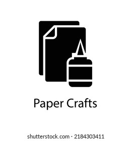Paper Crafts vector Solid Icon Design illustration on White background. EPS 10 File 