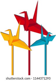 The paper cranes bird