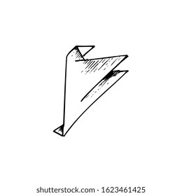 Paper cranes illustration. Simple flat vector of valentine's day icons for ui and ux, website or mobile application
