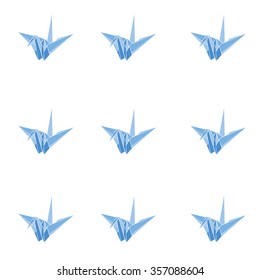 paper cranes, origami pattern