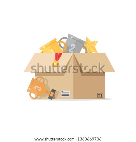 Paper crates and trophies