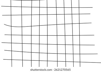 Paper crayon square grid and striped pattern for hand drawn notepad. Geometric plaid background