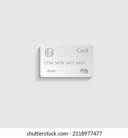 paper Credit card - black vector icon bank card 