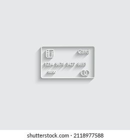 Kreditkarte in Papierform - schwarze Vektorsymbol - Bankkarte 