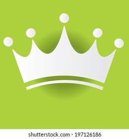 paper crown background. vector illustration