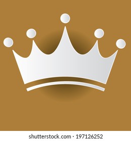 paper crown background. vector illustration