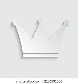 paper crown icon vector. king sign