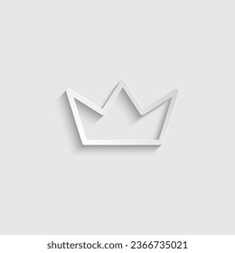 paper crown icon vector. king sign