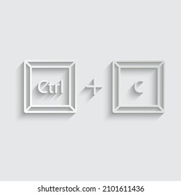 paper ctrl C, ctrl V icon vector