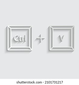 paper ctrl C, ctrl V icon vector