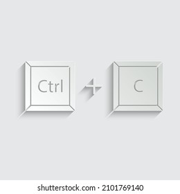 paper ctrl C, ctrl V icon vector