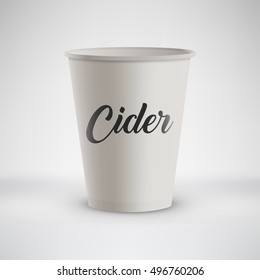 Paper Cup Cider Vector Illustration Stock Vector (Royalty Free) 496760206