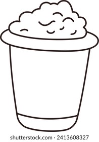 Paper Cup With Cocktail Vector Illustration