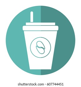 paper cup coffee to go shadow