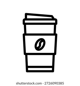 Taza de papel Icono de café Diseño de logotipo Diseño de símbolo Simple  
