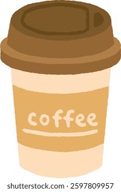 Paper cup of coffee illustration