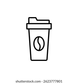 paper cup coffee line icon in trendy