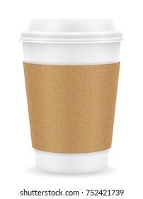 paper cup for coffee stock vector illustration isolated on white background