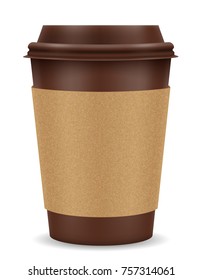 paper cup for coffee stock vector illustration isolated on white background