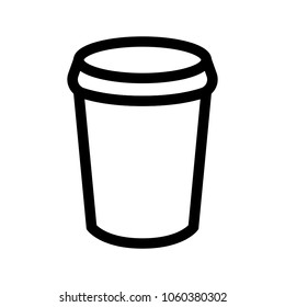 paper cup of coffee vector icon, drink cup sign