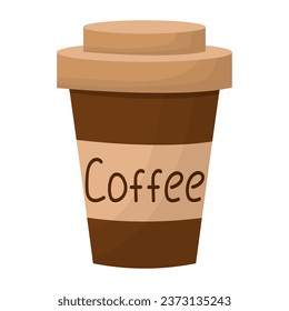 una taza de café de papel. ilustración vectorial