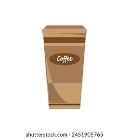 paper cup of coffee. Vector illustration.