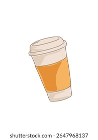 paper cup with coffee vector illustration