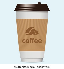 Paper cup. Coffee. Vector illustration